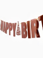 Гирлянда на ленте «Happy Birthday», розовое золото - фото 118995066