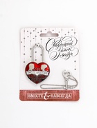 Замок свадебный с ключом «Вместе навсегда», 5.1×7 см - фото 60978639