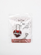 Замок свадебный с ключом «Вместе навсегда», 5.1×7 см - фото 60978646