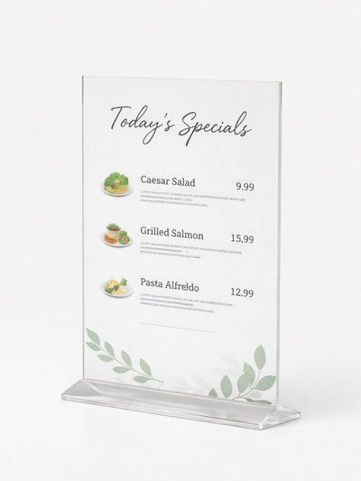 Двухсторонняя подставка А4, оргстекло 2 мм, 21×6.5×32.5 см