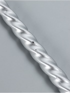 УЦЕНКА Набор свечей витых, 1.5×15 см, 2 шт., серебряный металлик - Фото 3