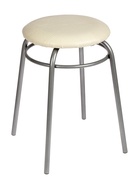 УЦЕНКА Табурет «Кольцо» Серебристый металлик/молочный - Фото 1