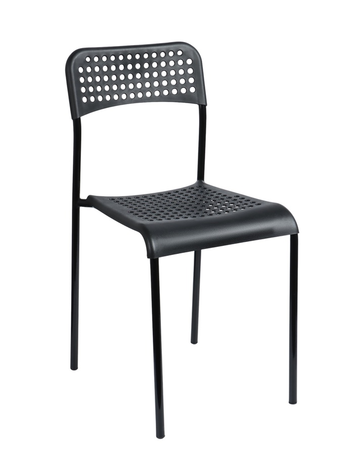 Стул сетчатый, с перфорацией, цвет чёрный - Фото 1