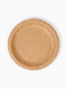МП Тарелка одноразовая «Крафт» с бортом, картон, 18 см (50 шт.)