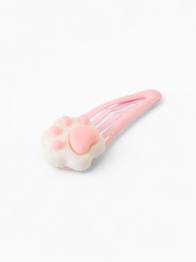 Заколка для волос «Лапки» розовые 2 шт., Коты аристократы