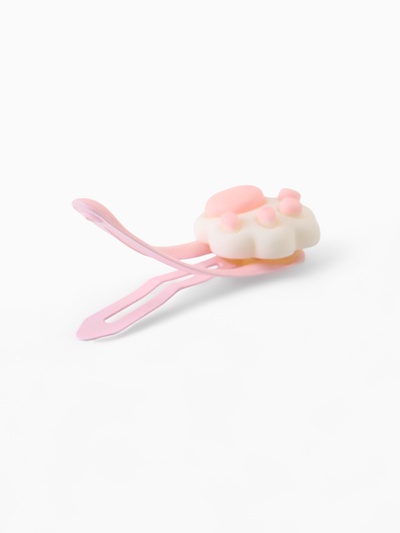 Заколка для волос «Лапки» розовые 2 шт., Коты аристократы