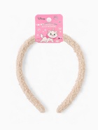 Ободок для волос плюшевый, бежевый, Коты аристократы - Фото 2