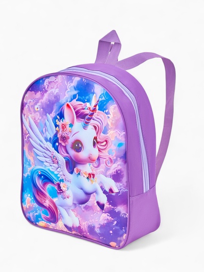 Рюкзак детский «Выбражулька», для девочки, на молнии, размер 27.5×10×30 см, сиреневый
