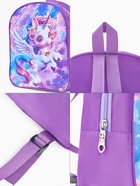 Рюкзак детский «Выбражулька», для девочки, на молнии, размер 27.5×10×30 см, сиреневый - Фото 5