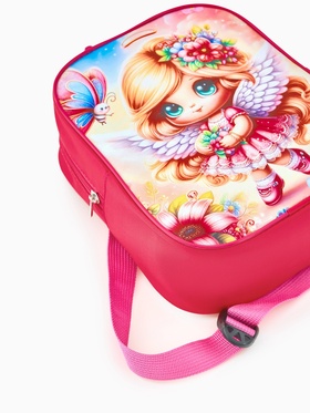 Рюкзак детский «Выбражулька», для девочки, на молнии, размер 20.5×9×24 см, ярко-розовый