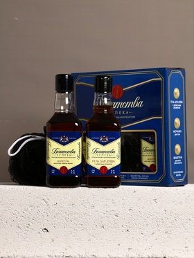 Подарочный набор «Богатства»: гель для душа, шампунь для волос, мочалка для тела, Чистое счастье