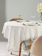 Скатерть «Этель», белая, фактурная, 130×130 см - Фото 2