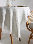 Скатерть «Этель», белая, фактурная, 130×130 см - Фото 4