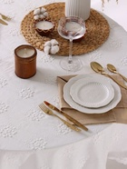 Скатерть «Этель», белая, фактурная с вышивкой, 140×140 см - фото 809287406