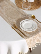 Скатерть «Этель», бежевая, с орнаментом, 140×140 см - Фото 5