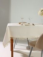 Скатерть «Этель», бежевая, с орнаментом, 140×220 см - фото 59412769