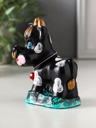 Копилка для денег «Бычок», гипс, 11.5×10×6.5 см, чёрный - фото 809265834