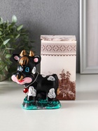 Копилка для денег «Бычок», гипс, 11.5×10×6.5 см, чёрный - фото 809265836