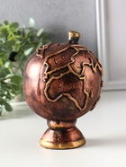 Копилка для денег «Глобус», 17×12×11.5 см, гипс под бронзу - фото 58061326