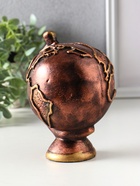 Копилка для денег «Глобус», 17×12×11.5 см, гипс под бронзу - фото 58061327