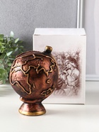 Копилка для денег «Глобус», 17×12×11.5 см, гипс под бронзу - фото 58061330