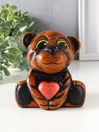 Копилка для денег «Тигрёнок с сердцем», гипс, 14.5×13.5×13 см - Фото 1