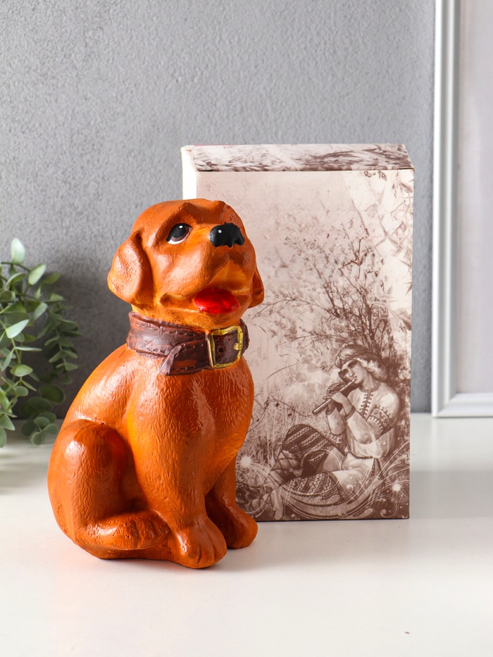 Копилка для денег «Собака лабрадор», гипс, 24.5×12×16 см