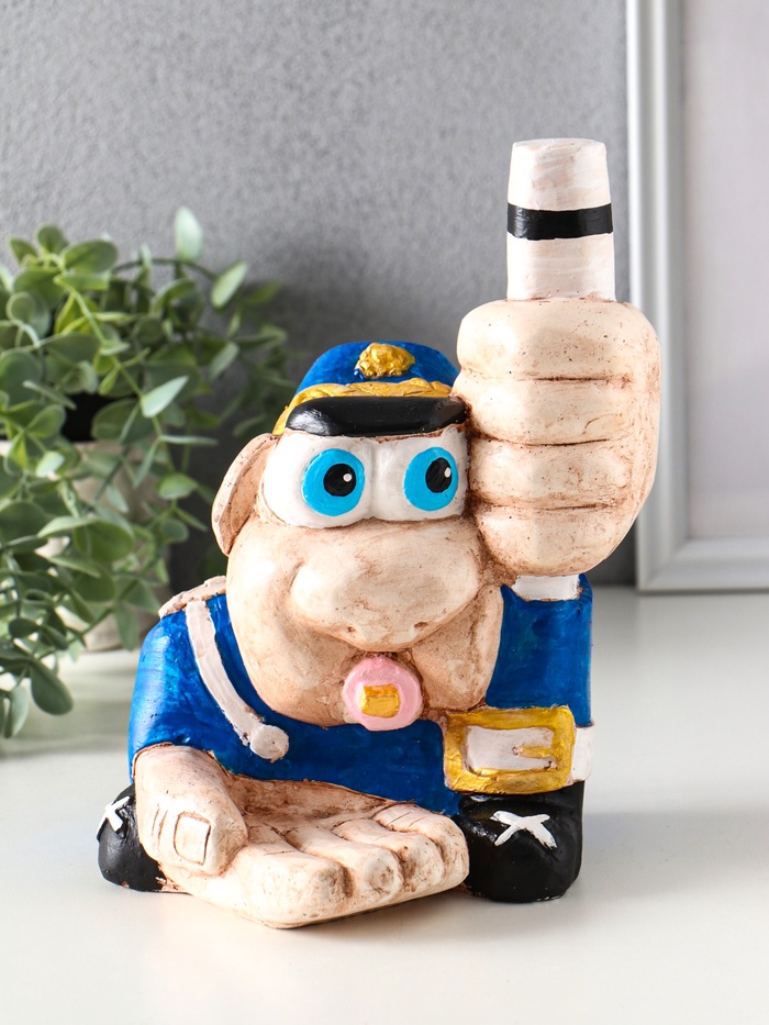 Копилка для денег «Добрый гаишник», гипс, 22.5×18×15 см - Фото 1