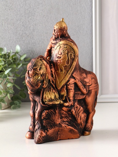 Фигура гипс «Всадник на лошади с мечом», 25×19×11 см