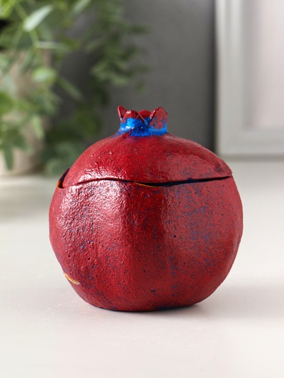 Шкатулка для украшений «Гранат», гипс, 9×8.5×8 см, синий