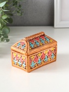 Шкатулка для украшений «Ларец цветной», гипс, 7.5×10×6 см - фото 809266014