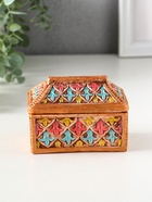 Шкатулка для украшений «Ларец цветной», гипс, 7.5×10×6 см - фото 809266015
