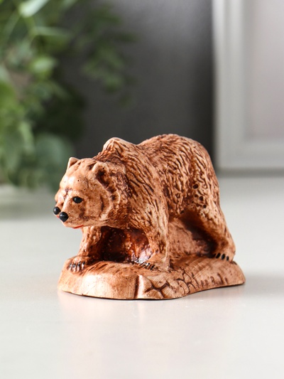 Фигурка гипс «Медведь с медвежонком», 6.5×7×9.5 см