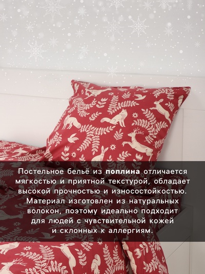 Постельное бельё 1.5-спальное «Этель» Christmas, поплин