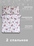 Постельное бельё 2-спальное «Этель. Новогодний лес (вид 2)», поплин - фото 59412856