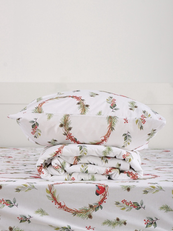 Постельное бельё 2-спальное «Этель. Снегири (вид 2)», поплин