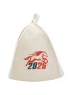 Шапка для бани и сауны «Год лошади», полиэфир 70%, шерсть 30%, «Добропаровъ» 10919079