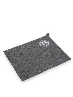 Коврик - сидушка для бани и сауны «С Новым Годом!», полиэфир 70%, шерсть 30%, «Добропаровъ»