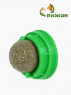 Игрушка для кошек из кошачьей мяты «Кот», 4.5×4.8×4.8 см, на основании, зелёный - Фото 2