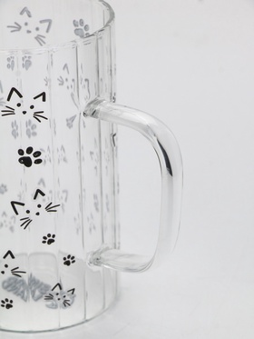 Кружка стеклянная «Кот», 350 мл