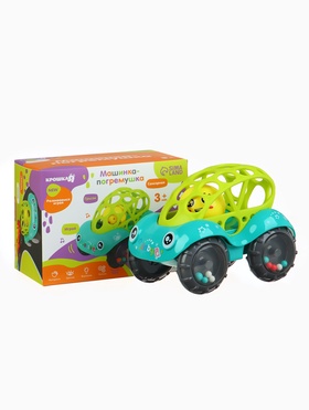 Погремушка «Гоночная машинка», с эластичными элементами