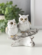 Фигурка полистоун «Белые филины на коряге», 5×9×8.5 см 10902698