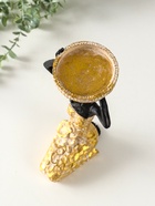 Фигура - подсвечник на 1 свечу «Африканка в косынке с цветами», полистоун под золото, d=8 см, 14×15×27.5 см - Фото 5