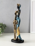 Фигура полистоун «Африканка в платье с жирафом», бензиновый синий, 13×9.5×40 см - фото 59413063 Фигура полистоун «Африканка в платье с жирафом», бензиновый синий, 13×9.5×40 см - фото 59413063