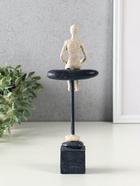 Фигура полистоун «Абстракция. Человек на краю», серый с бежевым, 9.5×6×27 см - фото 59413072