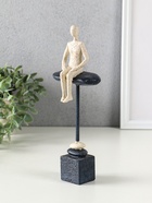 Фигура полистоун «Абстракция. Человек на краю», серый с бежевым, 9.5×6×27 см - фото 59413073