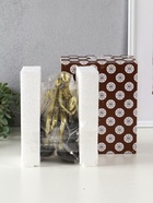 Фигура полистоун «Абстракция. Парочка на скамейке», золото с серым, 15.5×7.5×20.5 см - фото 59413084