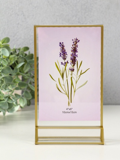 Двухсторонняя фоторамка прозрачная на 2 фото 10×15 см «Прозрачность мыслей», акрил, 4×13.5×18 см