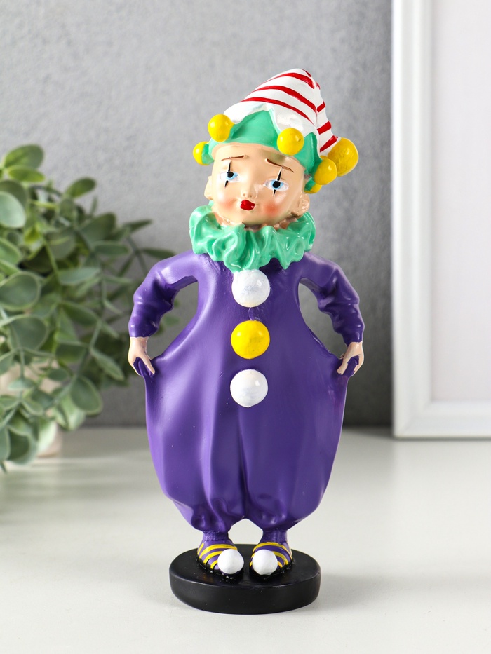 Фигура полистоун «Маленький клоун в синем костюме», 8.5×5.5×19 см - Фото 1