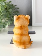 Фигурка полистоун «Котик с книгой за партой», рыжий, 9×8.5×9.5 см - Фото 3